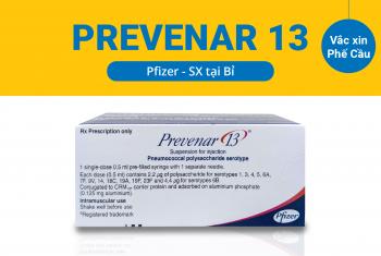 Vắc xin phế cầu Prevenar 13 - Pfizer (Sản xuất tại Bỉ)